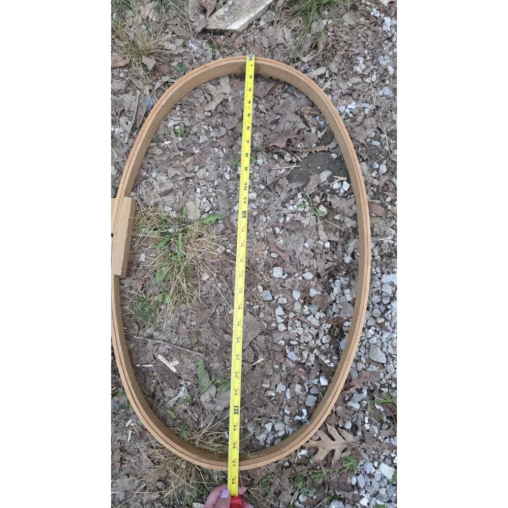 Vintage Large Oval Wooden Hoop Quilting Embroidery Needlepoint 27